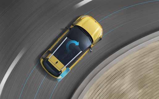 bromsar samtidigt. 3. CBC (Cornering Brake Control) Fördelar bromskraften vid broms i kurva för att förhindra överstyrning. 4.
