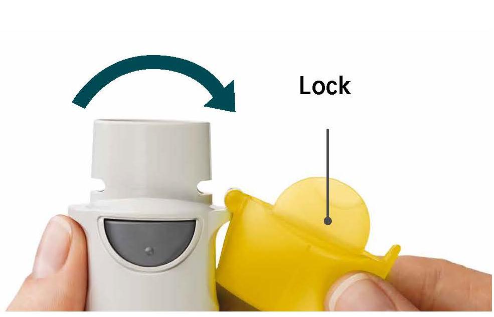 tills det hörs ett klick (ett halvt varv). 5. Öppna Öppna locket helt 6.