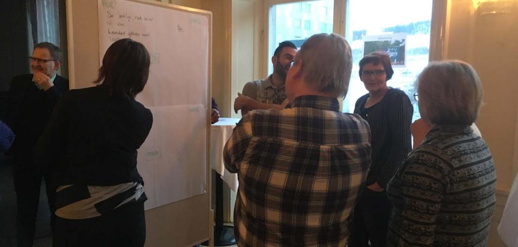 Gruppen delas in i sex grupper som diskuterar hur de skulle vilja bo om 20 år och varför.