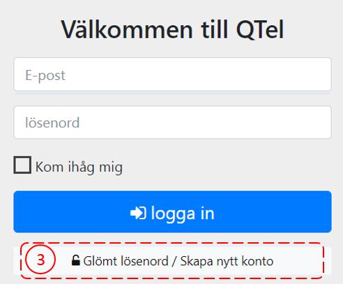 Du kommer nu få en 6 siffrig pinkod skickad till din E-postadress. 6. Skriv in pinkoden du fått 7. Välj ett nytt lösenord.