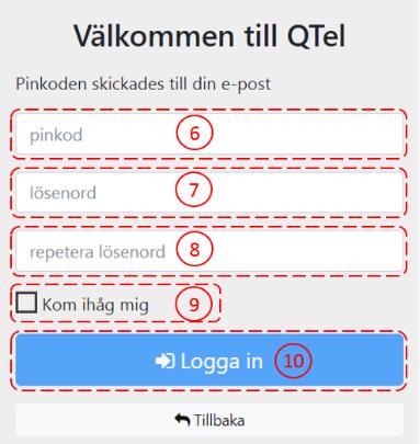 Bocka i Kom ihåg mig. (Gör ej detta på Publika datorer) 10.