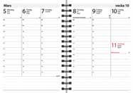 Lines; format, kalendarium och innehåll Samtliga inlagor är tryckta på FSC -certifierat papper Study A5 Format: 148x210 mm (A5). Veckouppslag med timindelning 8-17. Årsplaner.