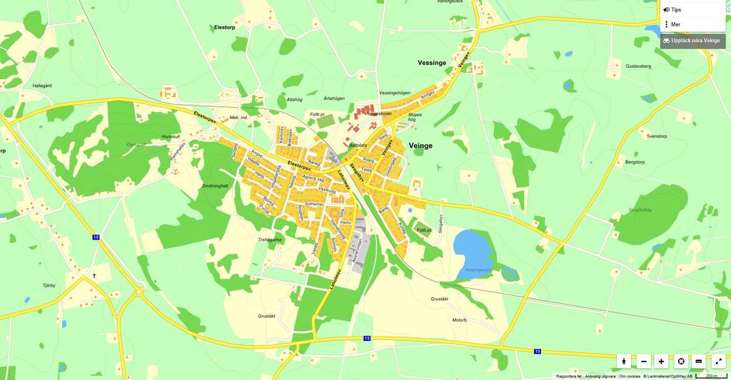 Sammanställning- Veinge 25 26 5 4 27 24 2 3 9 19 23 6 28 18 10 17 7 21 8 11 FÖRKLARING 1 12 13 22 Utpekade områden ÖP 20 Utpekade områden ej