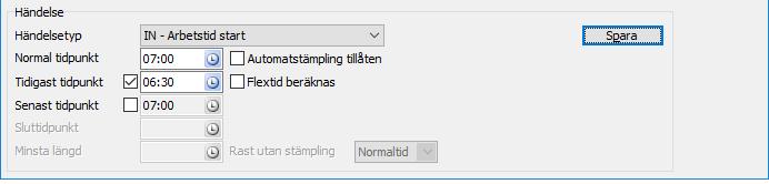 Schema Çrona Tid Ska de anställda även få OB-tillägg från 06:50? Bilden visar intervall i dagschemat.