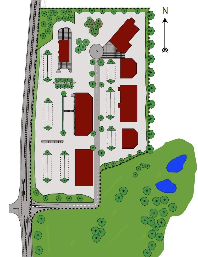 PLANENS INNEBÖRD (OCH KONSEKVENSER) Illustrationsplan Väg 23 Illustrationen visar hur etableringsområdet kan komma att se ut i framtiden.