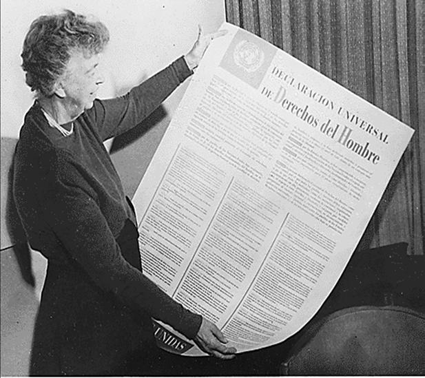 Var börjar mänskliga rättigheter? Eleanor Roosevelt, ordf I det lokala, dvs skolan, universitet, fabrik, bondgård och kontor.