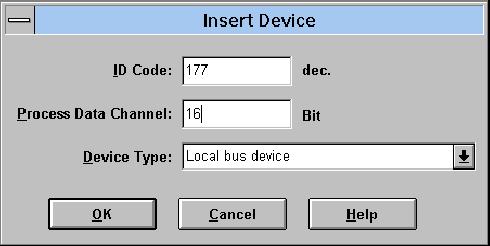 2. Idrifttagning Bild 2/2: Dialogrutan Insert device Ange följande i inmatningsfälten: ID-kod: För CPV-ventilterminaler med INTERBUS-Loop inkoppling skallid-kod 177 matas in.