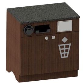 Läskmodul Bänkmodul med infälld lockdispenser som passar de flesta lock till muggar i storleken 178-710ml.