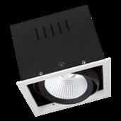 Spot Multi x 30 Spot Multi 3 x 30 LEDVANCE SPOT MULTI Spotlightarmatur med en, två eller tre spottar +/ 2 kardanknut som styr ljuset Vit, infälld ram med svarta spotlights i ett slutet armaturhus