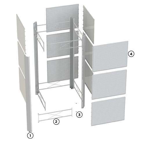 hyllsystem PELARINREDNING SPRÄNGSKISS 1.