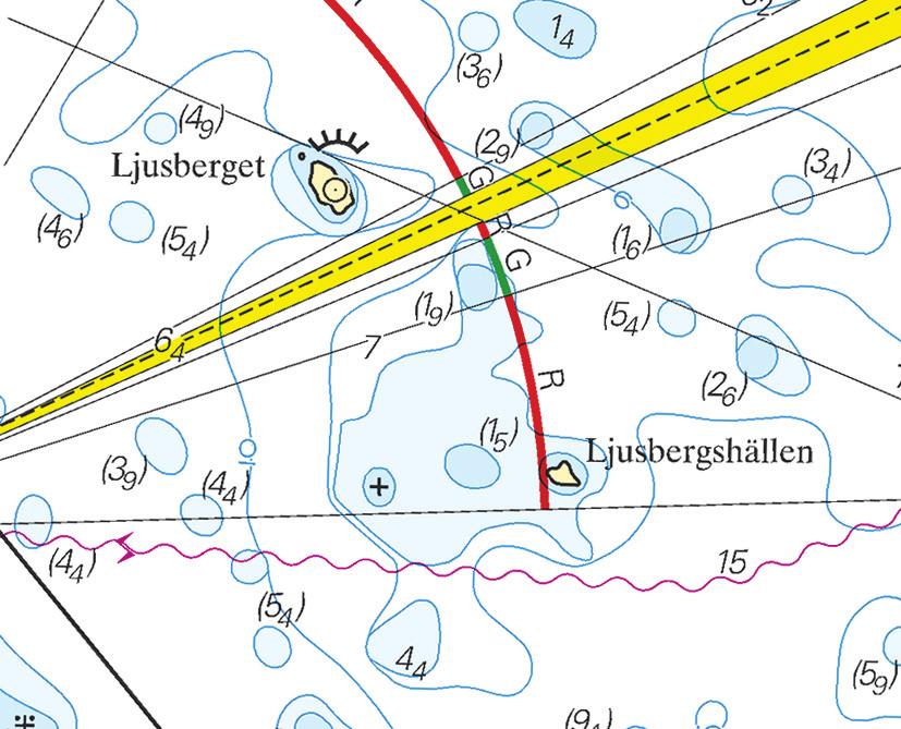 Grund. Ett tidigare ej redovisat grund har rapporterats existera i grundområdet väster om skäret Ljusbergshällen.