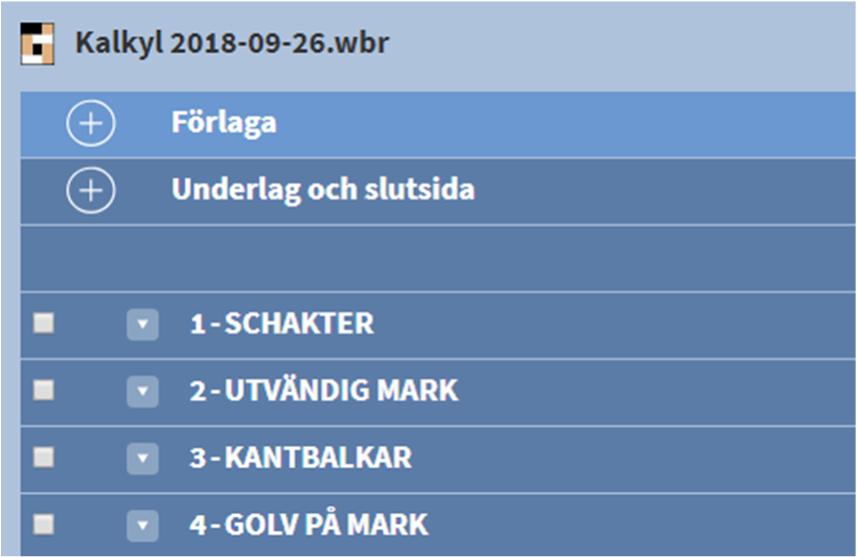 Menyvalen får du fram med menyknappen, högerklick med musen eller genom att hålla fingret på raden en kort stund och släppa Med öppnar du kapitlet