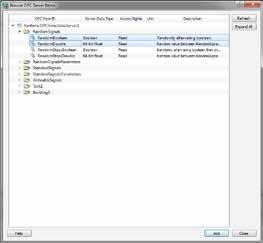 Enkelt att ansluta PLC och I/O WideQuick OPC Browser WideQuick Designer innehåller en OPC Browser för automatisk import av variabler från olika OPC Servrar.