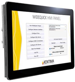Genom att använda standarder som OPC och Modbus har WideQuick HMI Panel möjlighet att kommunicera med ett stort
