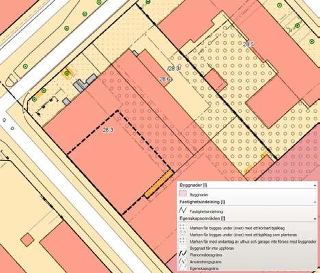 Offentlig och kommersiell service Inom fastigheten finns ett flertal verksamhetslokaler. Planen innebär ett fortsatt krav på centrumverksamhet i byggnadens två nedersta våningar.
