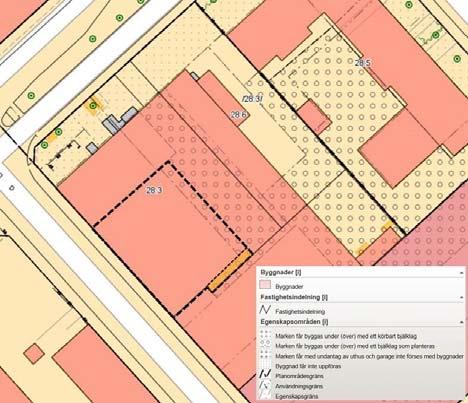 Offentlig och kommersiell service Inom fastigheten finns ett flertal verksamhetslokaler. Planen innebär ett fortsatt krav på centrumverksamhet i byggnadens två nedersta våningar.