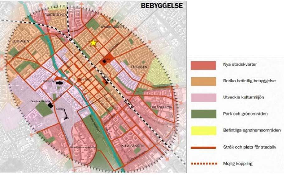 TIDIGARE STÄLLNINGSTAGANDEN Översiktsplan Planområdet är beläget inom Uppsala innerstad som enligt kommunens översiktsplan bör växa med mer yta för verksamheter och bostäder.