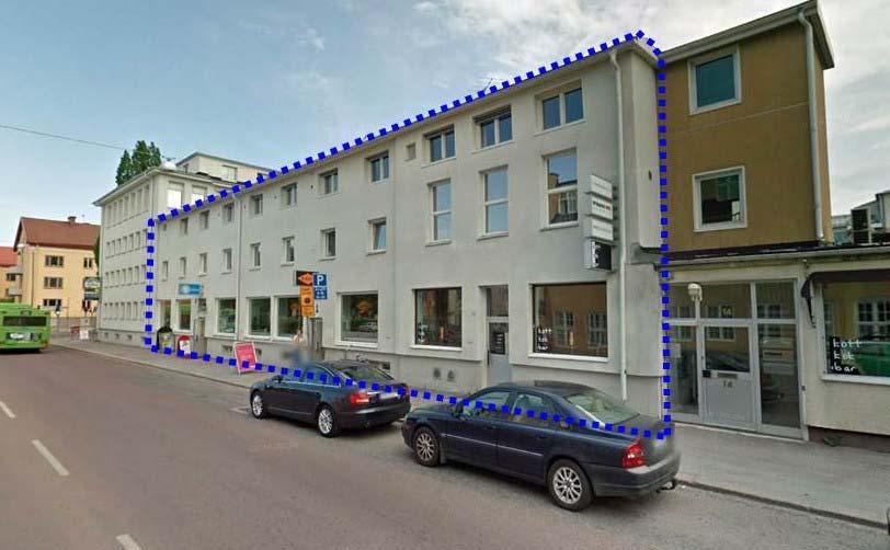 Befintlig bebyggelse inom planområdet Den befintliga bebyggelsen inom planområdet utgörs av en vitputsad kontorsbyggnad och är gestaltningsmässigt ett av Gunnar Leches mer betydande verk som renodlad
