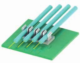 FIBERCLIPS OCH STÖD Hållare för optiska fibrer på bas, 3mm OFHB3 Naturfärgad UL94 V0 Nylon 6/6, RMS-19 Vidhäftande baksida: