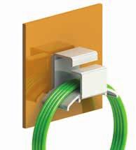 FIBERRULLAR OCH FIBERLEDARE Rullanordning för optisk fiber OFCC/OFCG Svart styv PVC, RMS-04; Vidhäftande, RMS-15 Två clips snäpper ihop och skapar en clip med en jämn, kurvad yta för att bereda plats