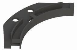 FIBERRULLAR OCH FIBERLEDARE Hörnledare EFA04-34 Svart UL94 V0 Nylon 6, RMS-390 Upprätthåller krökningsradie runt en 90 -sväng Typ 3 Typ 4 Typ 1 Typ 2 Typ Innehåll A Höjd EFA04-34-002 1 35mm Radie