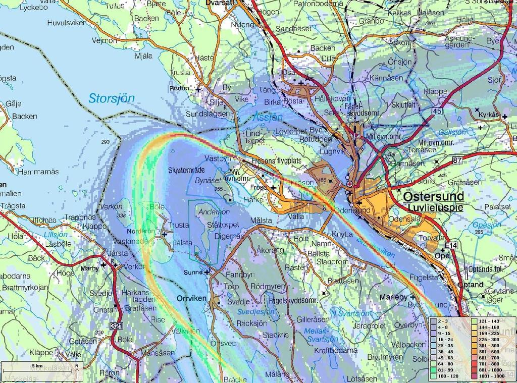 Tabell 14 I figur 3 och 4 visas flygtäthetsplottar med turbopropeller och jetflygplan för 2017.