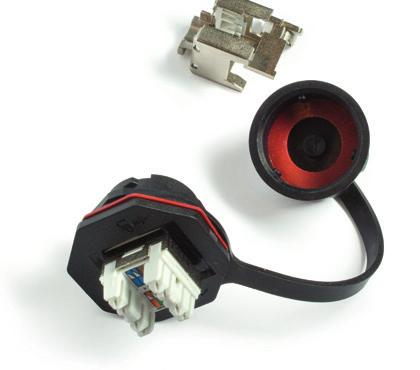av IP kameror utomhus. Levereras komplett med ett skärmat uttag C6A och en kabelgenomföring.