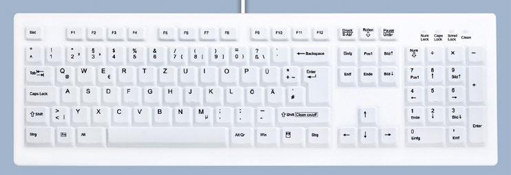 Purekeys Purekeys är ett mycket användarvänligt mekaniskt tangentbord med helt slät silikonyta som är lätt att rengöra.