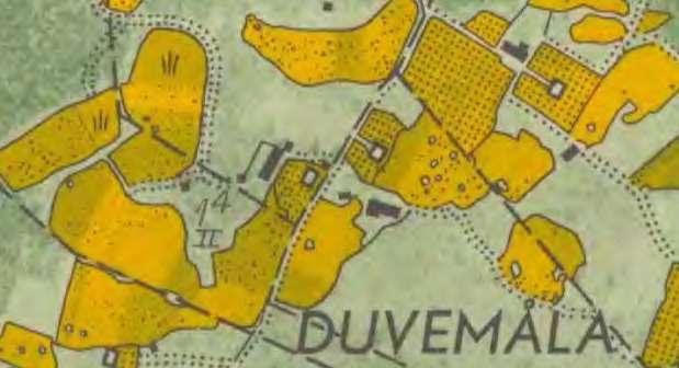 DUVEMÅLA Klass 1 Lyckebyån som resurs: Karl-Roberts kvarn är exempel på kvarnmiljö vid liten bäck Inom Lyckebyåns avrinningsområde. Skogslandets jordbruk: Medelstor by i skogen.