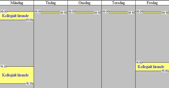 Mötestid på schemat Samplanering