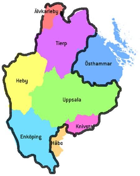 kommuner i länet Fyra