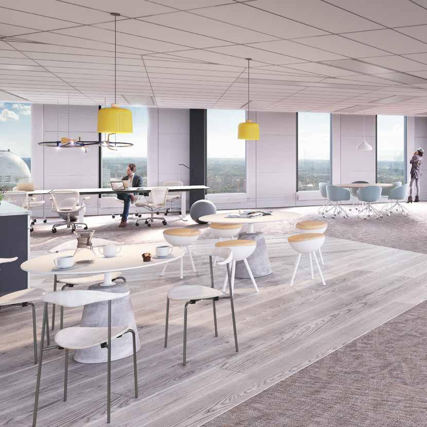 Ett smart, framtidssäkrat kontor. Sthlm 01 är en unikt bra plats att möta framtiden på. Även invändigt. De här moderna kontoren möter nya verksamheter och behov.