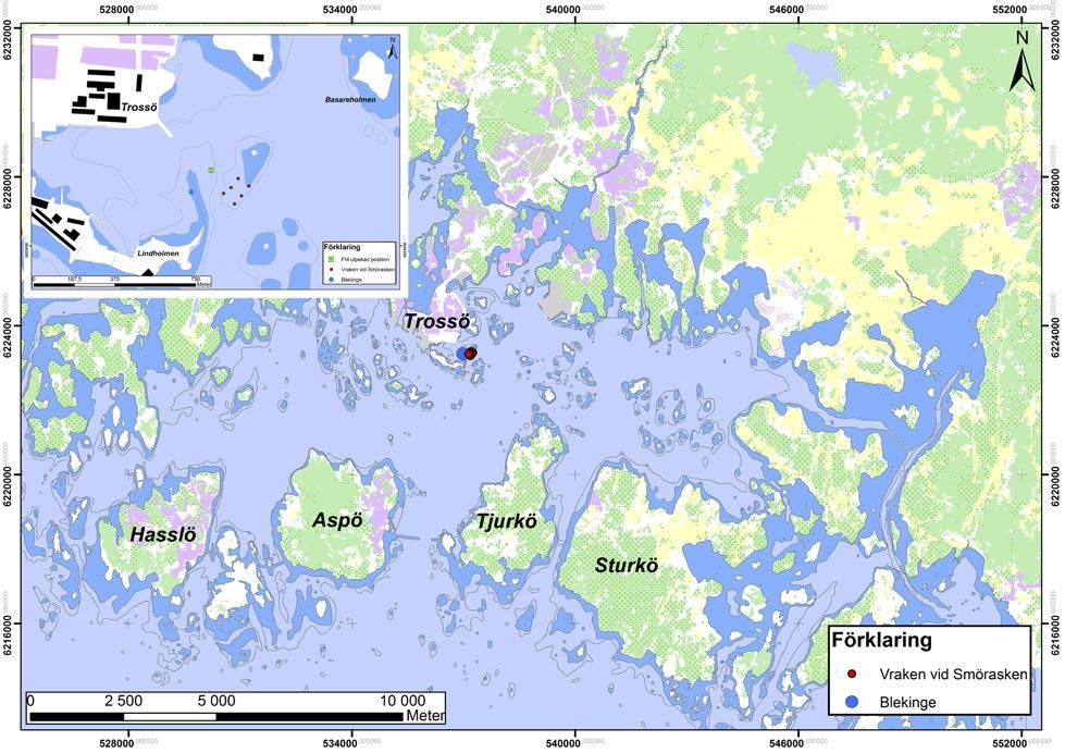 Sammanfattning Sjöhistoriska museet (som är en del av Statens mari tima museer) har under i december 2016 utfört en arkeologisk besiktning av tre stycken side scan sonar (SSS)-indikationer samt en