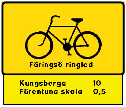 Förslag på vägvisning med märke F38 Kombinationsresor För att få en så hög andel resor med cykel som möjligt är det viktigt att se över möjligheten till kombinationsresor.