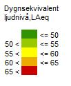 24 RAPPORT TRAFIKBULLER klarar 50 dba. Figur 17 visar skillnaden mellan alternativ 2 utan gondol och nollalternativet.