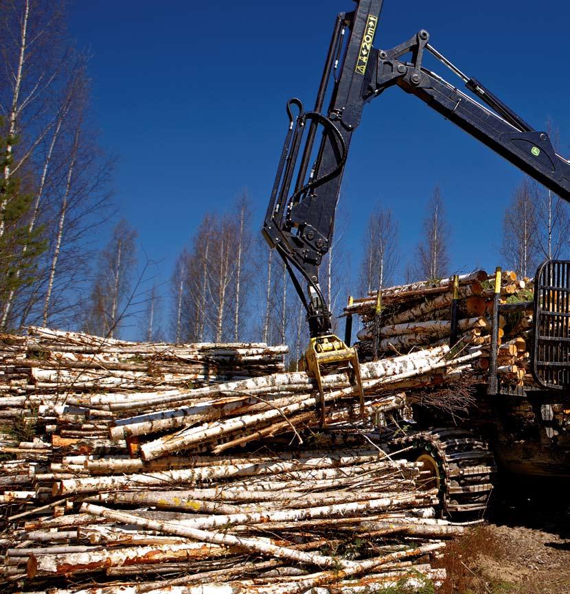 CF skotarkranar John Deeres CF skotarkranar ger en mycket produktiv stockhantering.