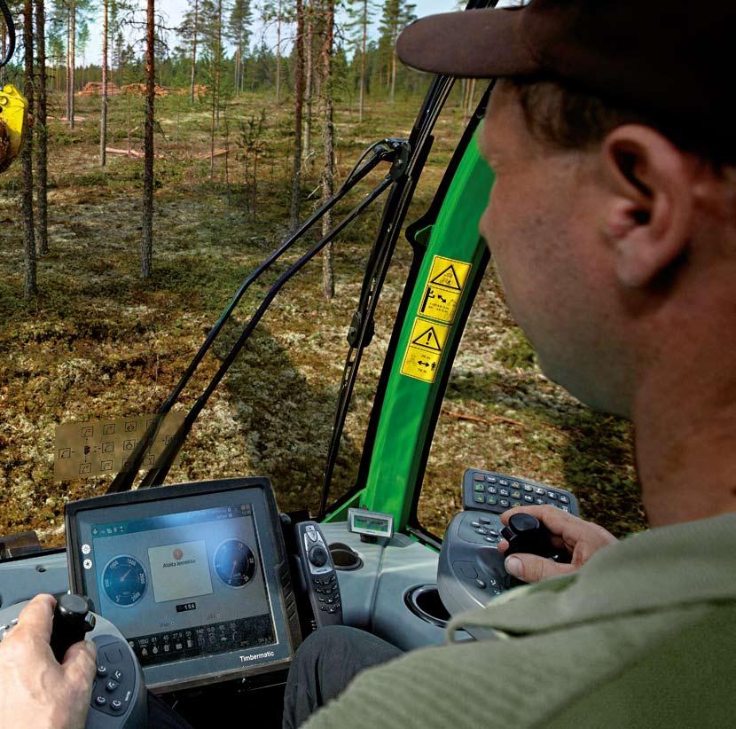 Maskinövervakningssystem Det exklusiva TimberLink maskinövervakningssystemet går nu också att få på skotare.