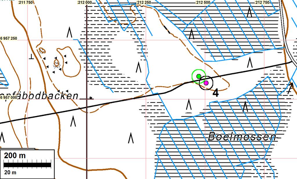 14 Eftersom det finns ett flertal rösen i trakten (de närmaste ungefär 3 km från platsen) och rösena är belägna på passande höjd och läge i