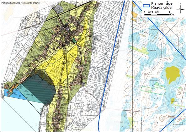 12 (17) 7.5 Detaljplaner 7.6 Byggnadsordning Figur 7.3. Planområdet i förhållande till Pjelax delgeneralplan.