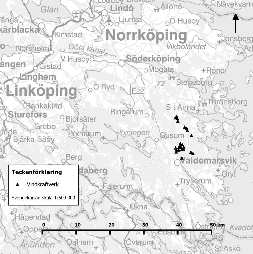 Inledning Bakgrund Med anledning av planerad vindkraftsutbyggnad har Söderköping Vind AB beställt en analys av kulturmiljöpåverkan av en planerad vindpark på gränsen mellan Söderköpings och