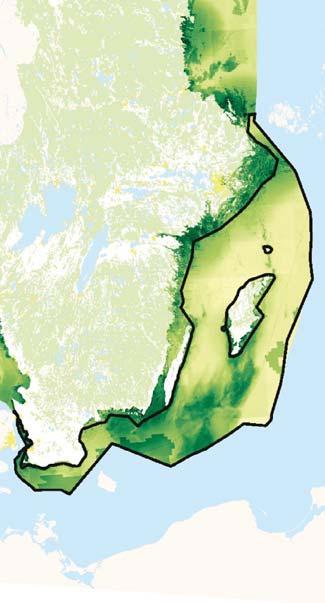 Förslag till klimattillflykter, så kallade klimatrefugier. Underlaget ger förslag på områden som bör skyddas för att bevara nyckelarter i ett framtida Östersjön.