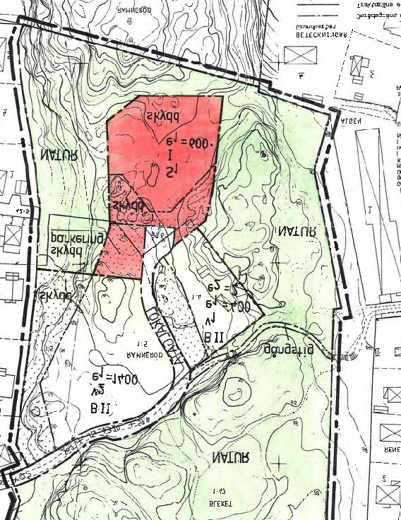 Men i och med att detta område är detaljplanelagt idag och att det bara är användningen som ändras så bedöms detta utfall, det vill säga att planen även befinner sig inom stadsnaturområde av särskilt