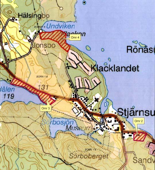Området bör med hänsyn till friluftslivet förbli obebyggt, undantaget ev. behov för friluftslivet. Riktlinjerna lyfts in i förslaget till ny översiktsplan. Område 2 Klarängarna (sic!).