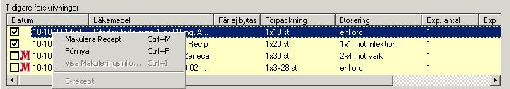 Cerner Sverige AB 2017-02-07 1.0 31 (42) E-recept stängs genom att välja Avbryt.