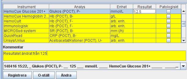 ) 5. Nu kan du ändra Analysresultatet.