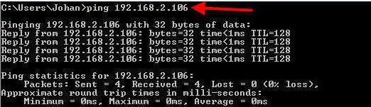 - Till exempel, skriv in "ping <din dators IP-adress>" och tryck på "Enter" på tangentbordet Det faktum att du får ett svar / respons, en ping tid, från nätverket innebär att denna IP-adress är inte