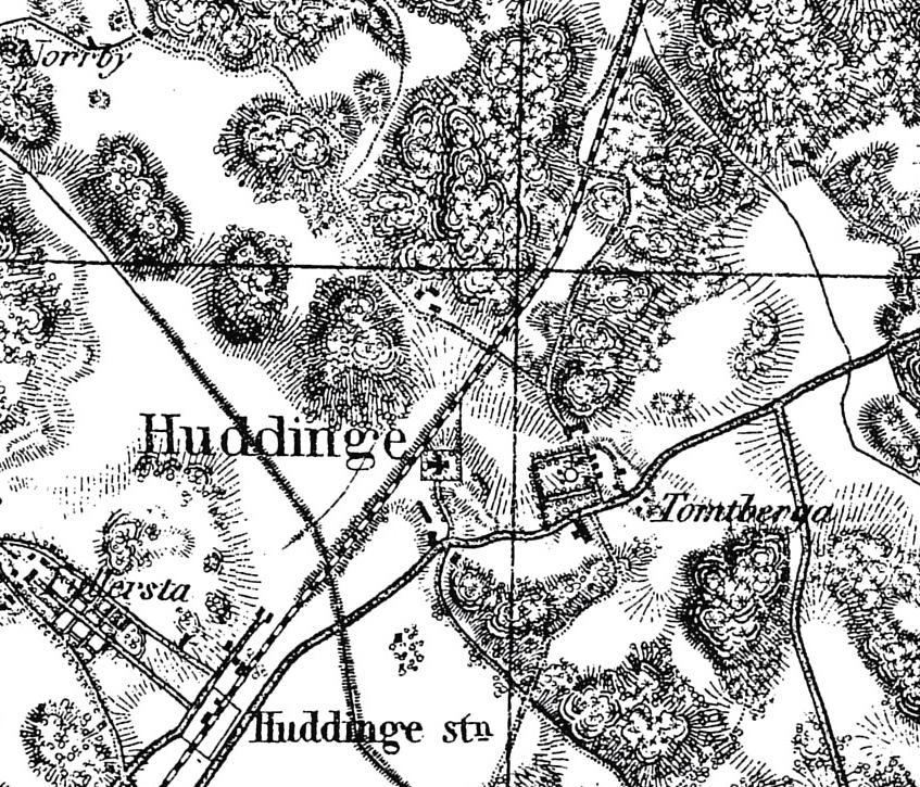 När järnvägen 1859 anlades rakt genom Tomtbergas (kyrkoherdens) ägor så uppstod ett problem.