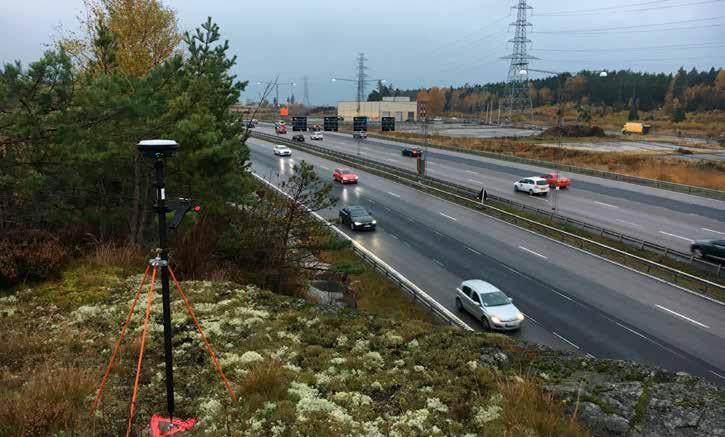 Bild 3: GNSS Leica GS16. blir det för Leica och Trimble +/- 23 mm (8 mm+15 mm). En möjlighet är att sätta ett gränsvärde som inte får överskridas.