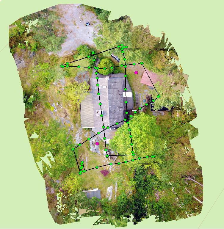 Drone2Map, 2D products (litet hus ca 12x7m