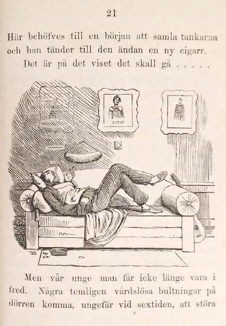 18. (STURZEN-BECKER, O. P.) Konglig sektern. Fysiologisk skizz af Orvar Odd. Med illustrationer af Angantyr. Göteborg, D. F. Bonnier, 1857. 16:o. (4),90,(1) s. Med illustrationer i texten.